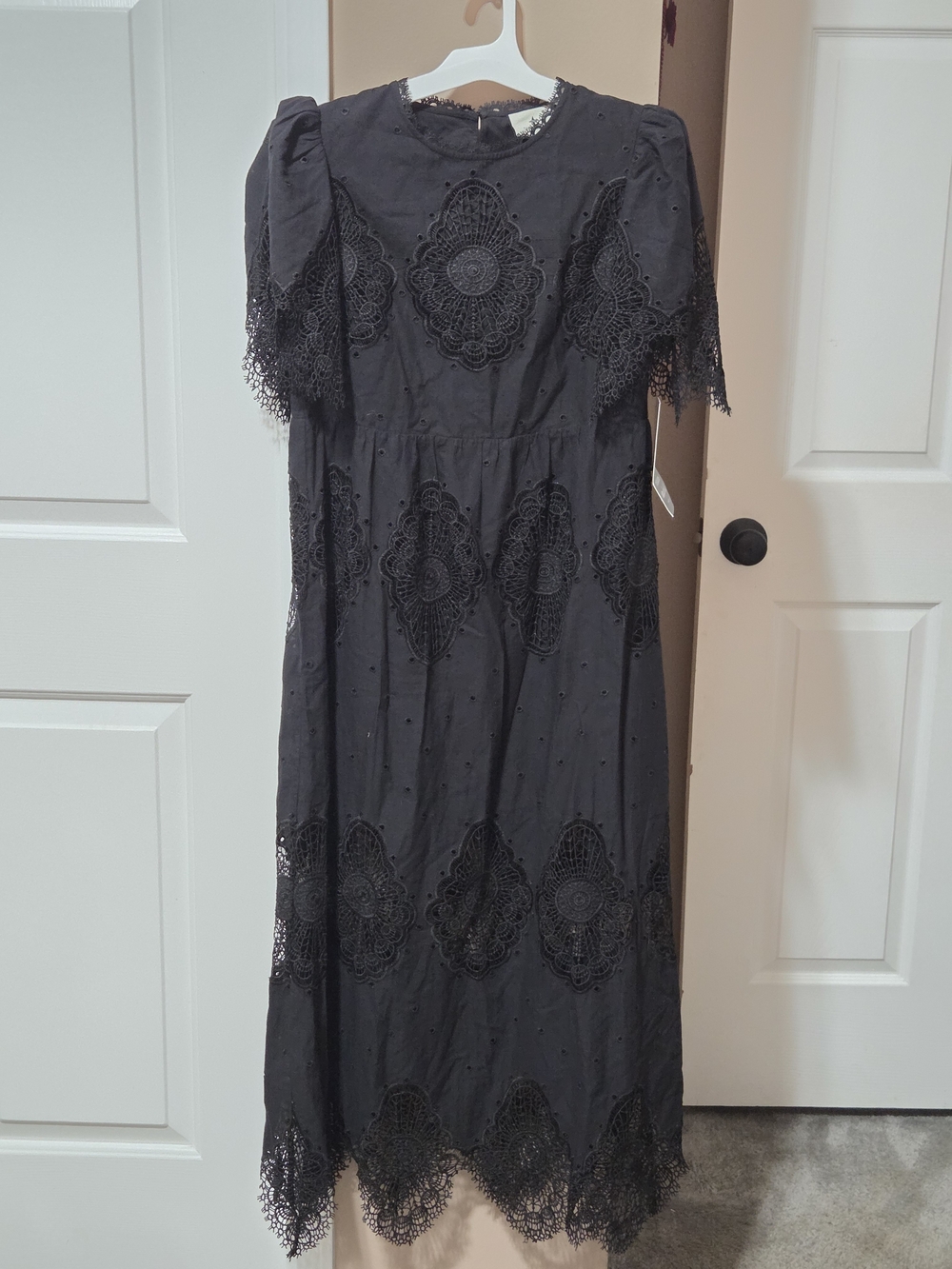 NWT Tuckernuck Black Catalina Lace Midi Dress - Picture 2 of 8